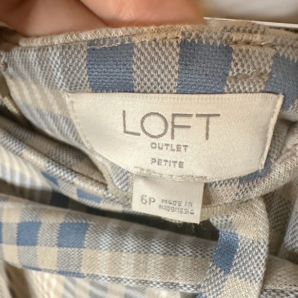 🔆 LOFT Outlet Plaid Mini Skirt with Belt – Size 6P - Picture 4 of 5